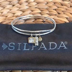 Silpada, In the Mix Bracelet, Sterling Silver, 2.5” diameter
